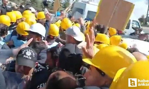 Ankara'da izinsiz gösteriye müdahale: 10 polis yaralandı