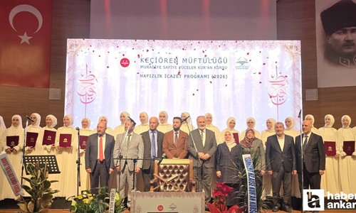 Keçiören'de eğitimlerini tamamlayan 34 hafız için icazet töreni!