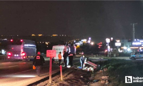 Gölbaşı'nda otomobil takla attı: 1 kişi hayatını kaybetti, 2 kişi yaralandı
