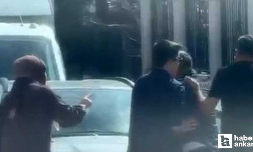 Sincan'da sürücüler arasındaki yol verme tartışması kamerada