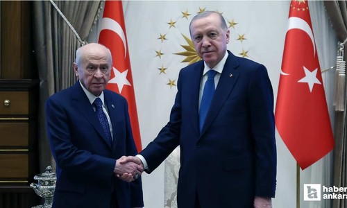 Cumhurbaşkanı Erdoğan ile Devlet Bahçeli, Cumhurbaşkanlığı Külliyesi'nde görüştüler