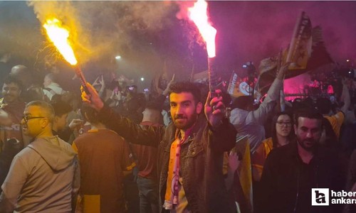 Galatasaraylılar başkentte şampiyonluklarını kutladılar