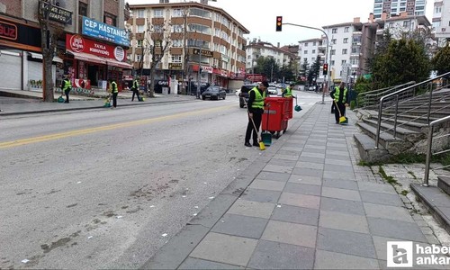 Pursaklar Belediyesinden ilçe genelinde temizlik mesaisi