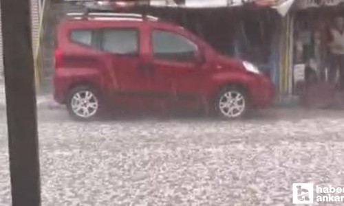 Bala'da dolu yağışı hayatı olumsuz etkiledi!