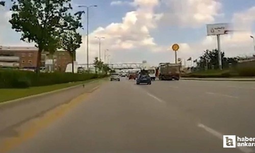 Sincan'da makas atan kamyonet zincirleme trafik kazasına neden oldu