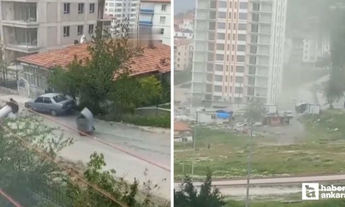 Başkent Ankara'da kuvvetli rüzgar etkili oldu