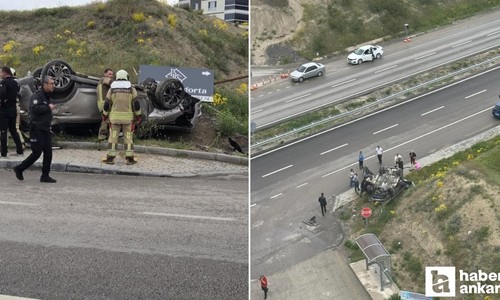 Beypazarı'nda kontrolden çıkan araç takla attı: 3 yaralı