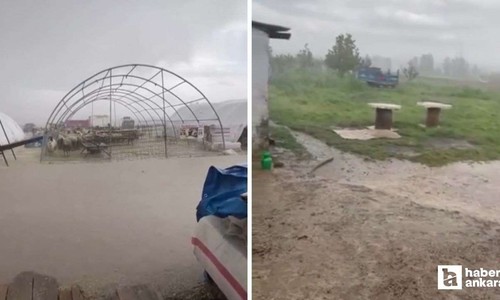 Yenikent'te kuvvetli yağış olumsuzluklara neden oldu