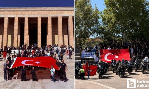 Motorcular Türk bayrağını Samsun'dan Anıtkabir'e taşıdı