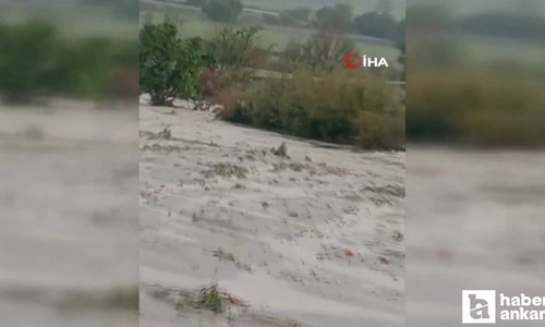 Beypazarı'nda sağanak sonrası ekili alanlar sular altında kaldı