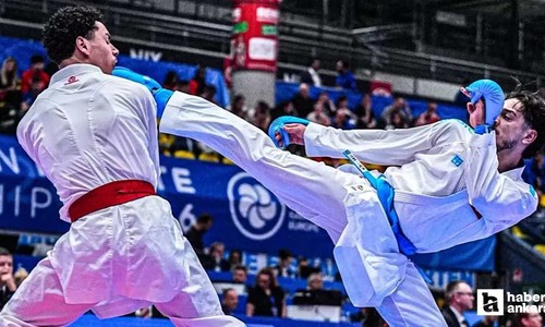 Avrupa Karate Şampiyonası'nda milli sporcular madalyaya koşuyorlar