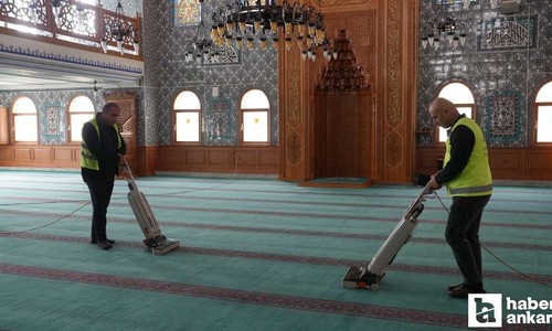 Keçiören Belediyesinden bayram öncesi camilerde kapsamlı temizlik!