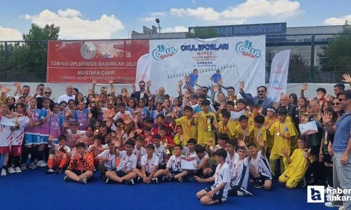 Beypazarı Akşemseddin Ortaokulu, çim hokeyinde Türkiye dereceleri kazandı