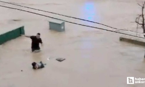 Kırşehir'de sel sularına kapılan yaşlı adamı vatandaşlar kurtardı