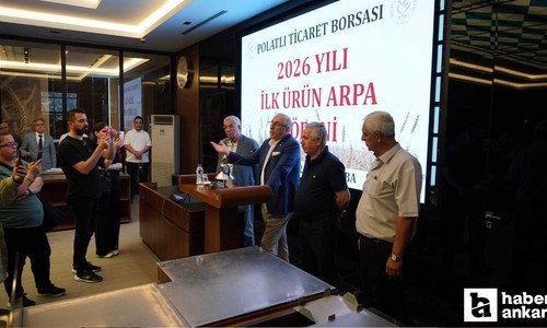 Polatlı Ticaret Borsası'nda yeni sezonun ilk arpa satışı gerçekleştirildi