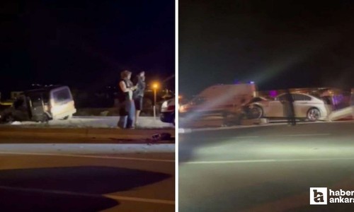 Çubuk'ta otomobil ile hafif ticari araç çarpıştı: 2 yaralı