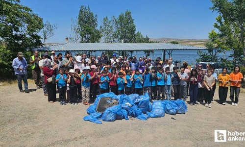 Kesikköprü Baraj Gölü çevresinde gönüllü temizlik çalışması yapıldı