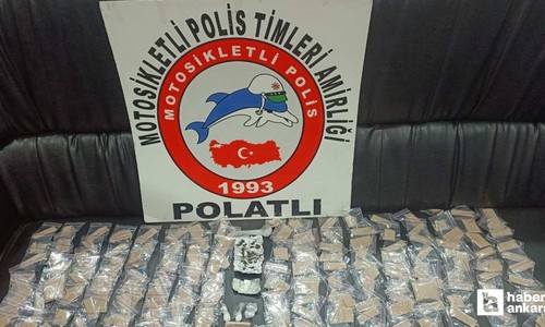 Polatlı'da yasaklı madde bulunan araçtaki 2 kişi tutuklandı