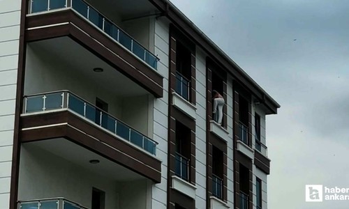 Pursaklar'da canına kıymak isteyen şahıs polislerce ikna edildi