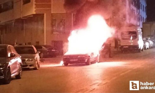 Elmadağ’da seyir halindeki araç alev alev yandı!