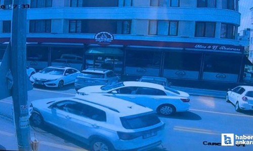 Çankaya'da panikleyen sürücünün aracıyla 7 otomobile çarptığı iddia edildi
