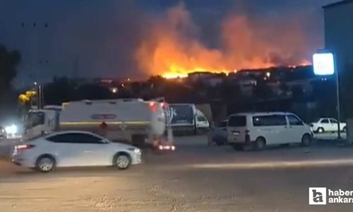 Sincan'da otluk alanda çıkan yangını itfaiye söndürdü