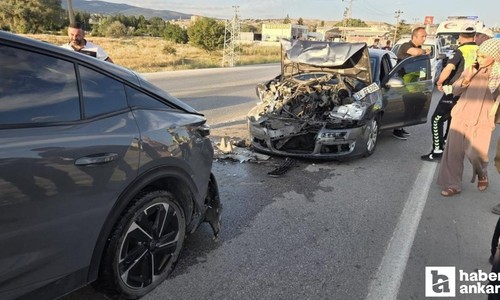 Elmadağ'da 5 aracın karıştığı zincirleme kazada 5 kişi yaralandı!