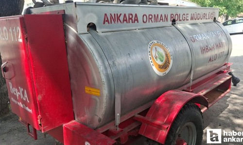 Ankara'daki orman yangınlarına karşı 9 mahalleye su tankeri verildi!