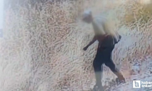 Batıkent'te çıkan yangını çakmakla çıkaran kişi güvenlik kamerasına yakalandı