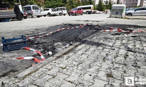 Altındağ'da bir kişi sevgilisi olduğu iddia edilen kadının arabasını ateşe verdi