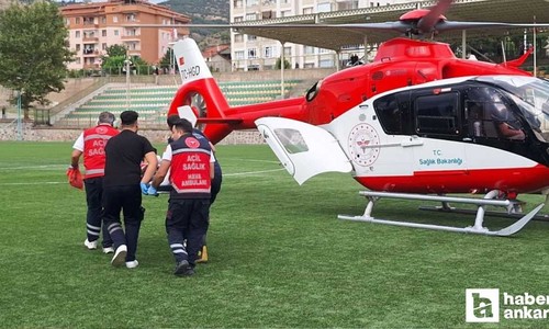 Çorum’da parmağı kopan çocuk helikopter ambulansla Ankara'ya sevk edildi!