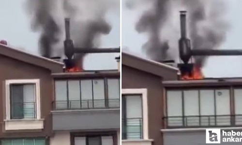 Mamak Türközü'nde korkutan çatı yangını!