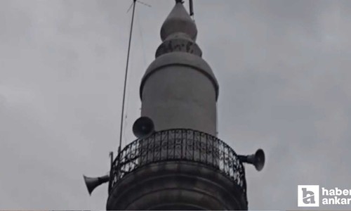 Haymana'da şiddetli yağış etkili oldu, Merkez Camii'ne yıldırım düştü!