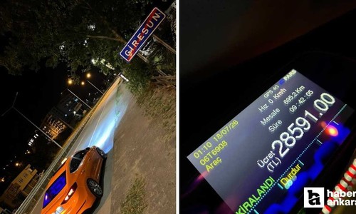 Ankara'dan Giresun'a taksi yolculuğu 28 bin 591 TL tuttu!