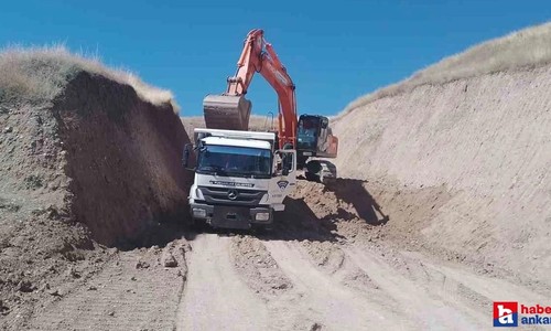 Pursaklar'da yeni yol yapım çalışmaları devam ediyor