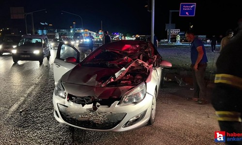 Kırıkkale-Ankara yolunda trafik kazası meydana geldi! 2 kişi yaralandı