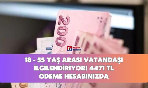 18 - 55 yaş arası milyonlarca vatandaşı ilgilendiriyor! İlaç gibi gelecek 4471 TL ödeme hesabınızda