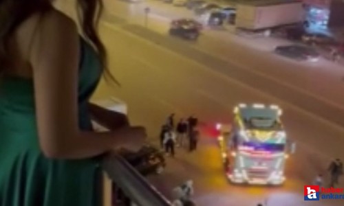 Ankara'da tırla kız istemeye giden genç sosyal medyada gündem oldu