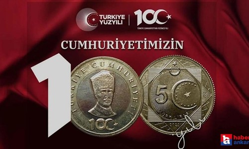 Cumhuriyet'in yüzüncü yılına özel basılan 5 liraya ilişkin düzenleme Resmi Gazete'de yayımlandı