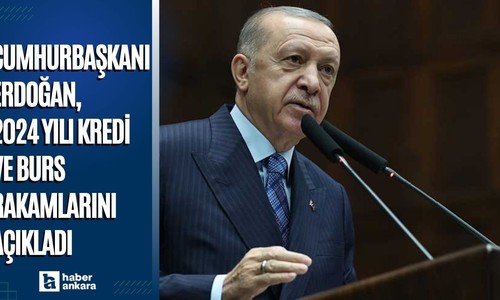 Cumhurbaşkanı Erdoğan 2024 yılı kredi ve burs rakamlarını açıkladı