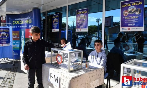 Ankara Büyükşehir Belediyesi 28'nci dönem Çocuk Meclisi'nde seçim heyecanı