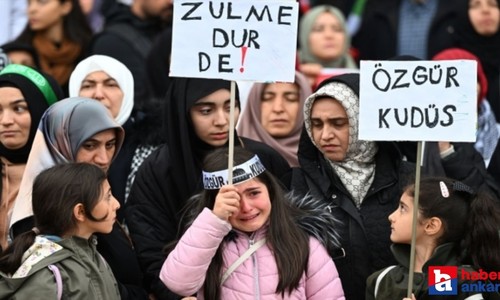 Ankara'da "El Ele Gazze Şeridi" eylemi!