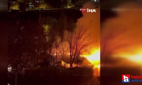 Ankara'da iş yerinde yangın paniği!
