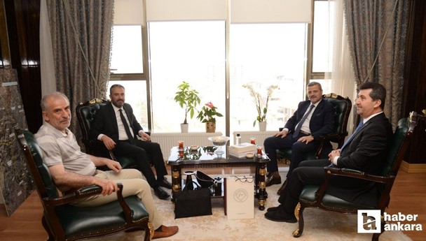 Ankara’daki üniversite rektörlerinden Pursaklar Belediye Başkanı Çetin’e ziyaret