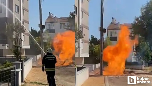 Eskişehir'de doğal gaz boru hattında yangın çıktı!