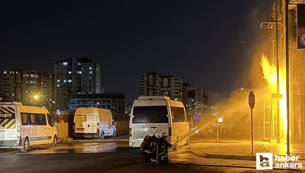 Kayseri'de doğal gaz borusu patladı! Yangın çıktı!