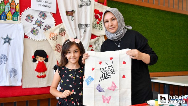 Altındağ Belediyesi anne ve çocukları için tokat baskı etkinliği düzenledi