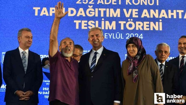 ABB Başkanı Yavaş Mamak Kentsel Dönüşüm Projesinde anahtarları teslim etti