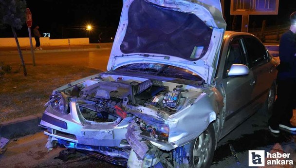 Kırıkkale'de trafik kazasında 2 araç pert oldu!