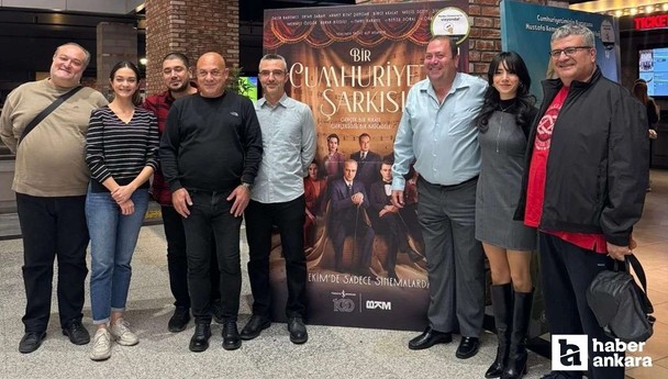 Ankara Sinema Senfoni Orkestrası sanatçıları, "Bir Cumhuriyet Şarkısı" filmini izledi